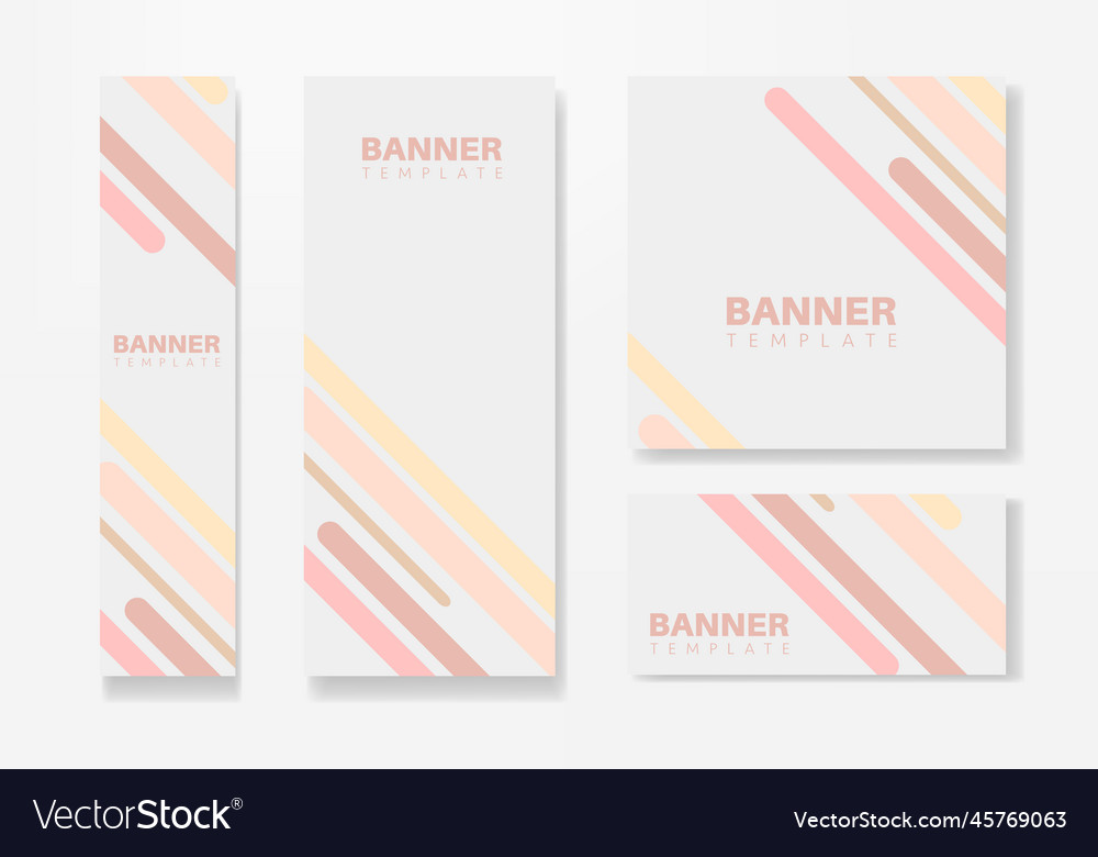 Web banner template design set layout with photo vector image Web banner template design set layout with photo
