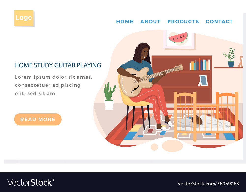 Website about home study guitar playing mom