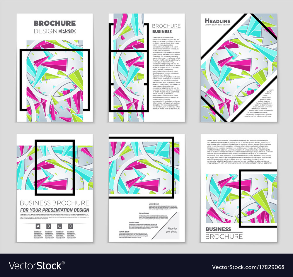 Abstract layout background set for art