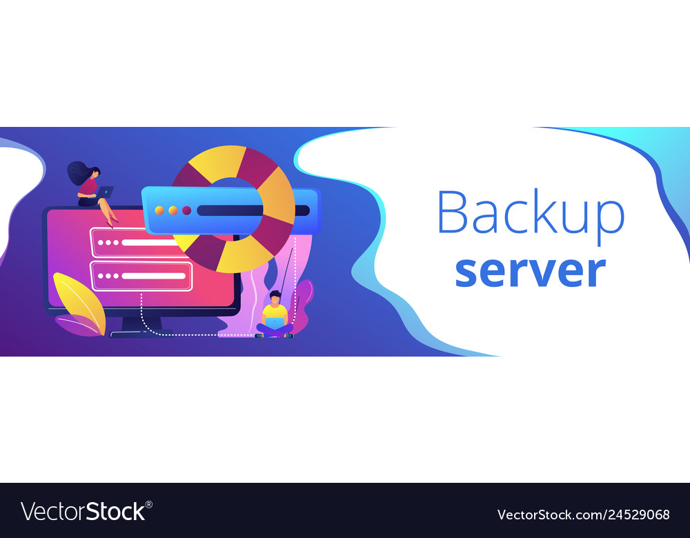 Backup server concept banner header