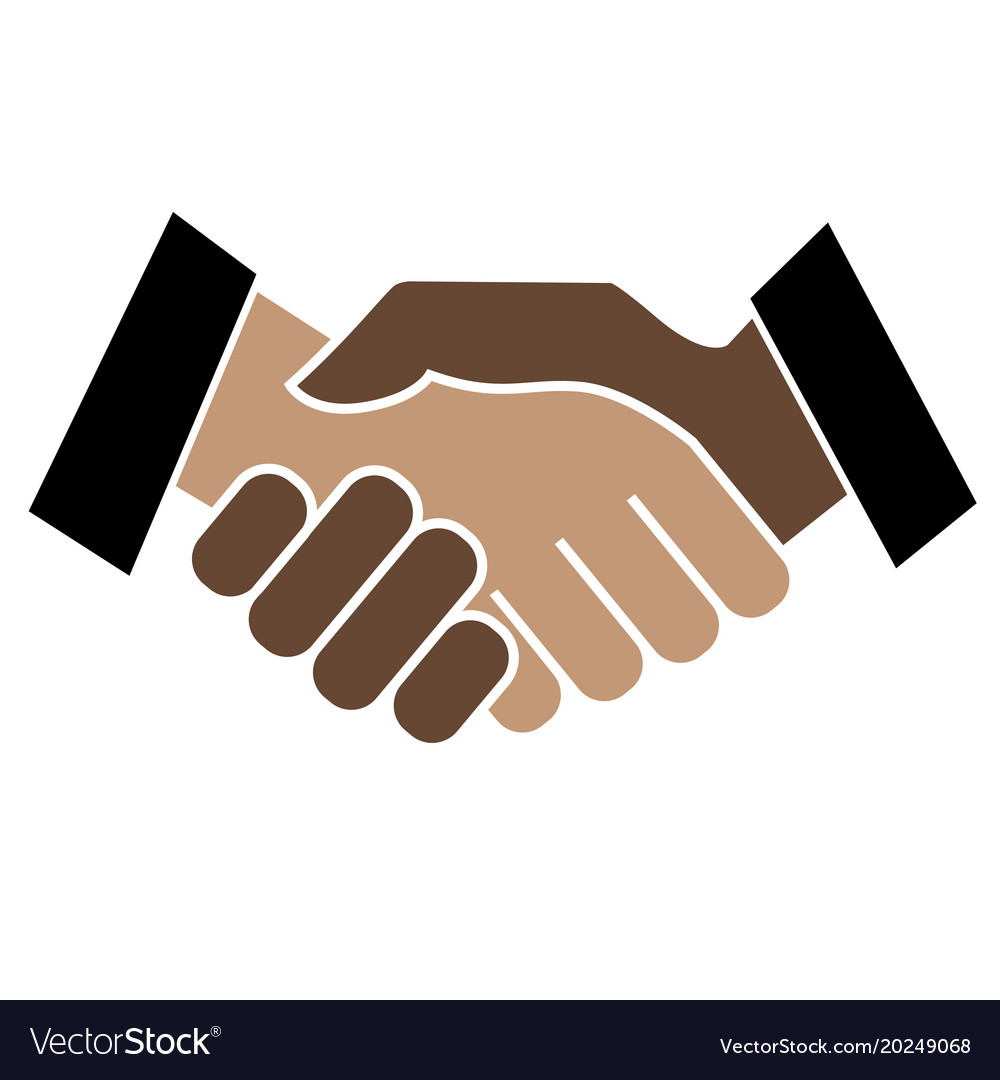 Business handshake icon on white background Vector Image