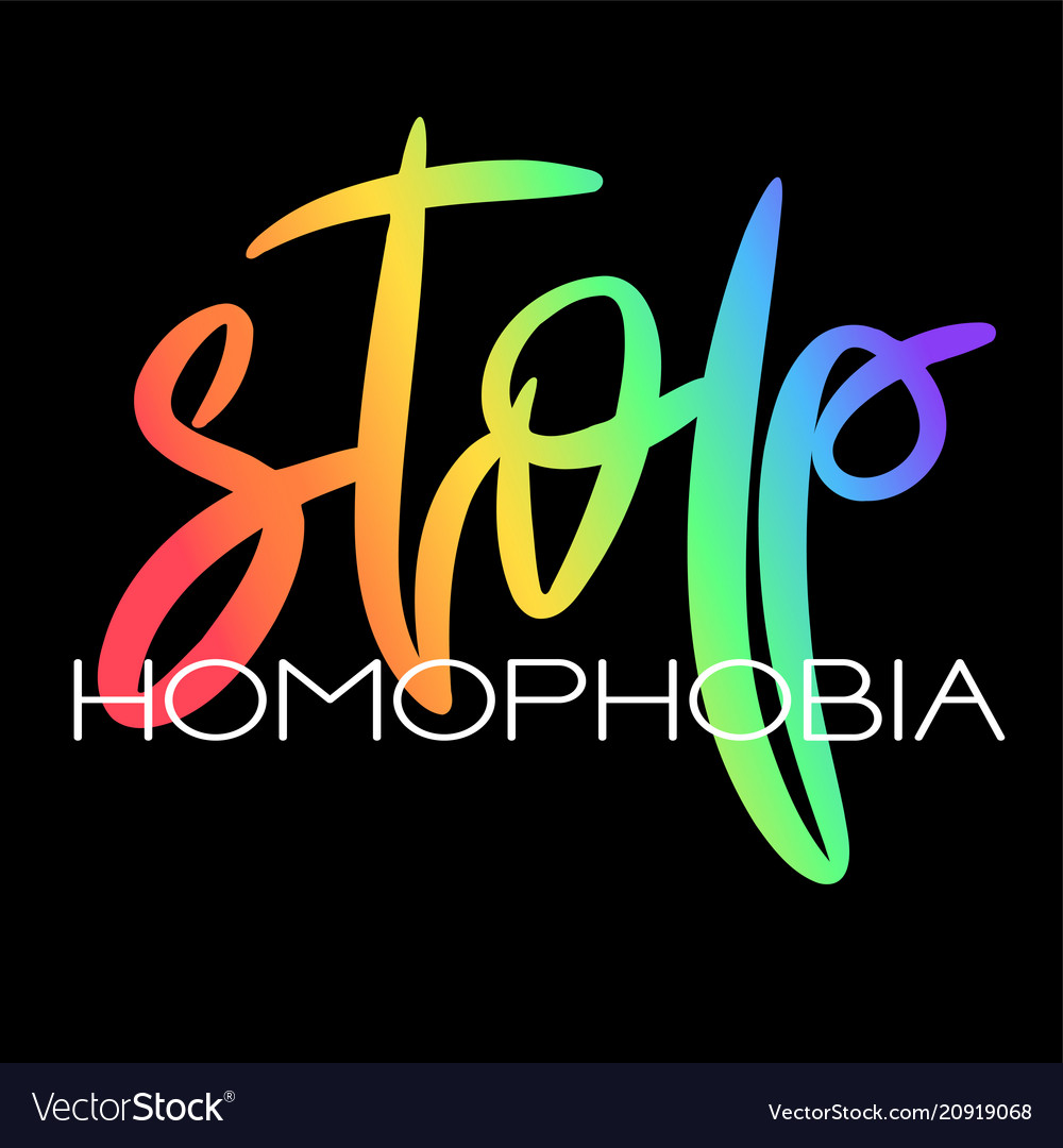 conceptual poster with rainbow lettering vector image
