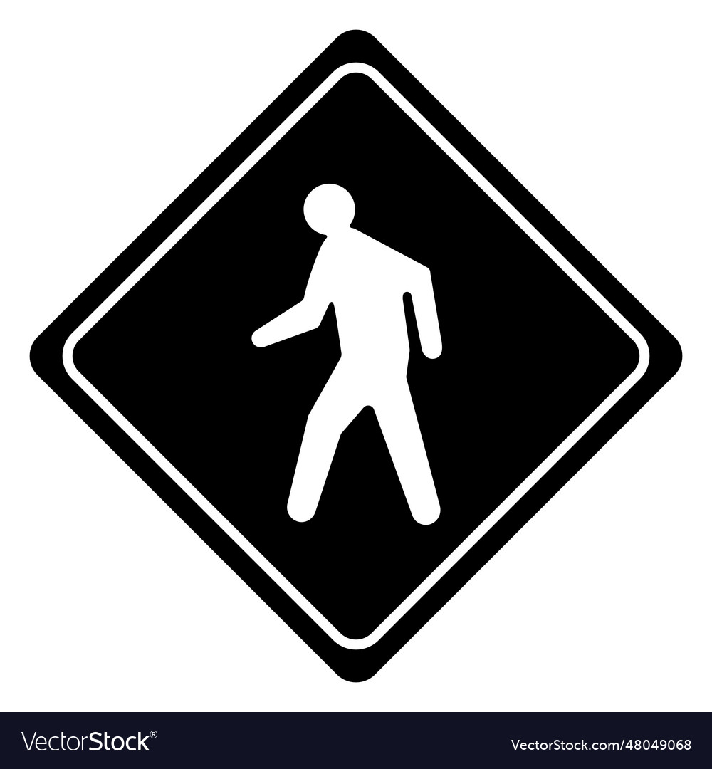 Crossing sign cut out Royalty Free Vector Image