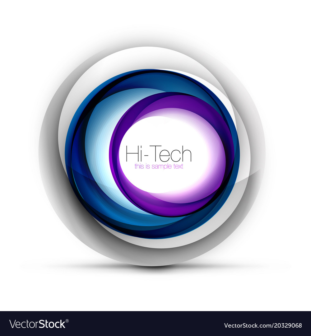 Digital techno sphere web banner button or icon