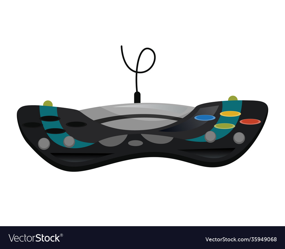 Joystick Cartoon Videospiel Konsole vector image Joystick Cartoon Videospiel Konsole