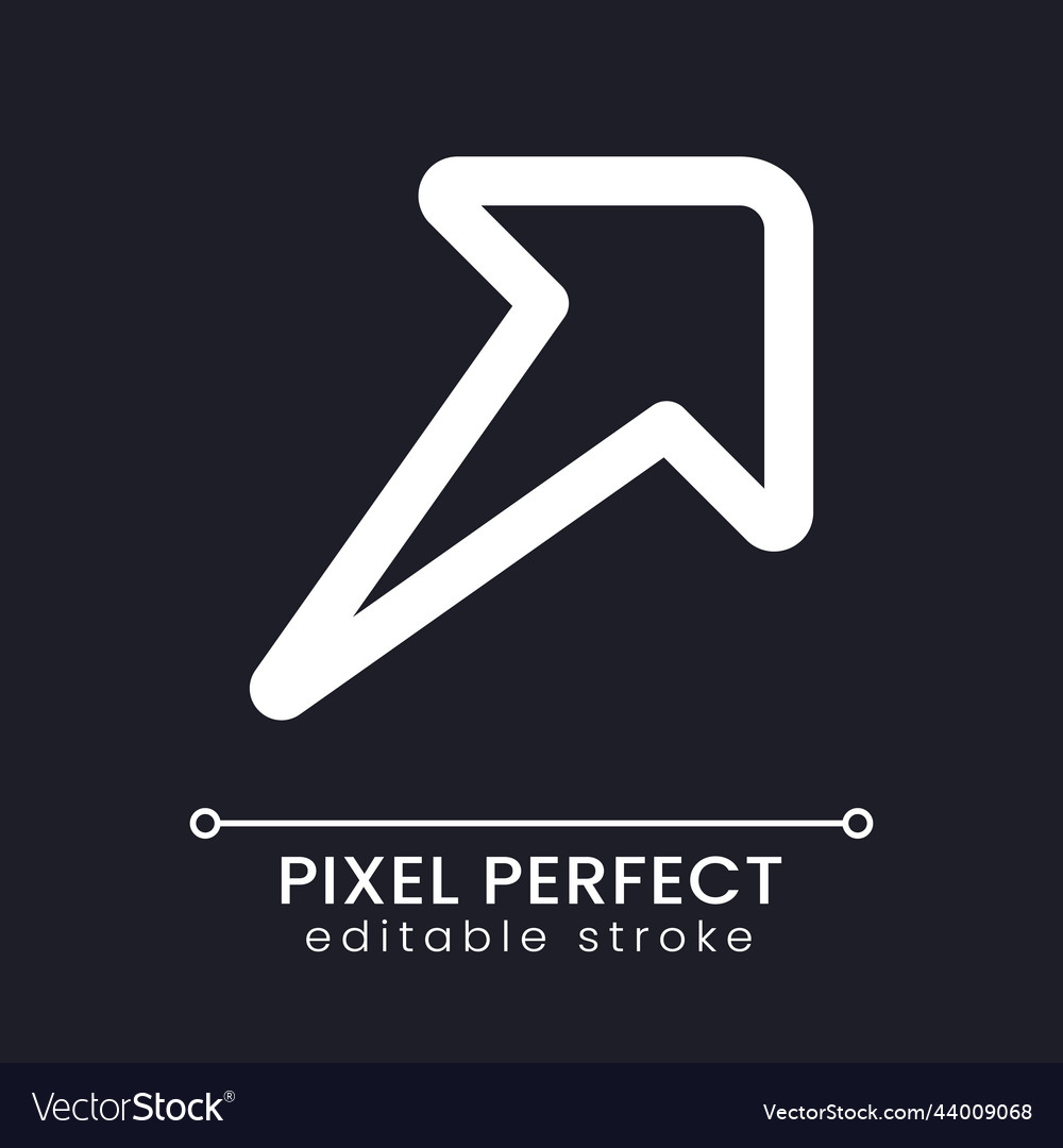 Send message pixel perfect white linear ui icon Vector Image Send message pixel perfect white linear ui icon