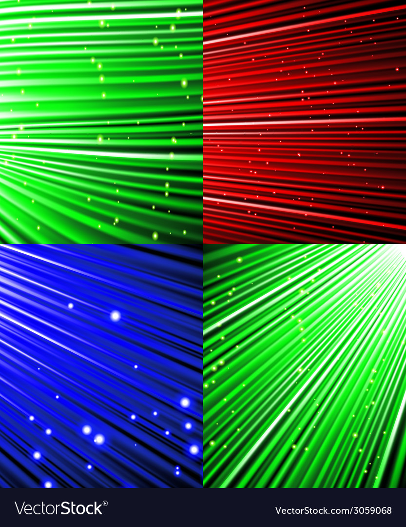 Set of background colourful luminous rays