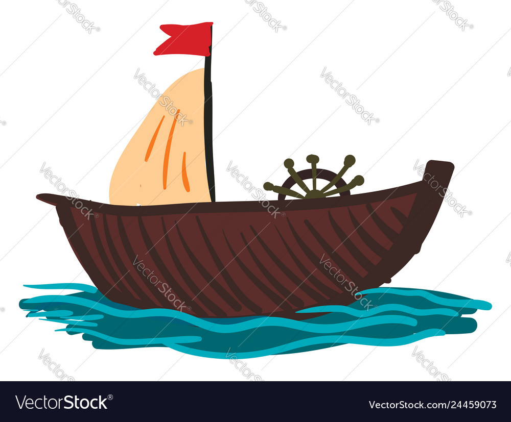wooden sailing yacht
