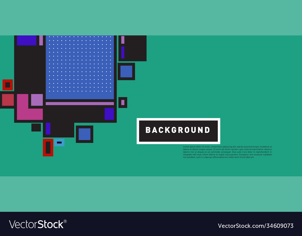 Abstract colorful rectangle background for banner vector image Abstract colorful rectangle background for banner