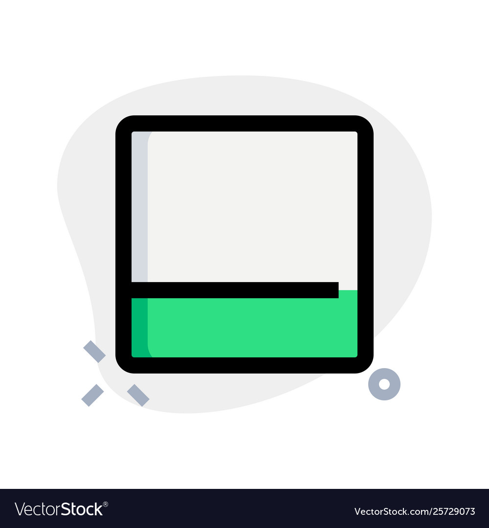 Bottom horizontal grid with upper enlarged frame