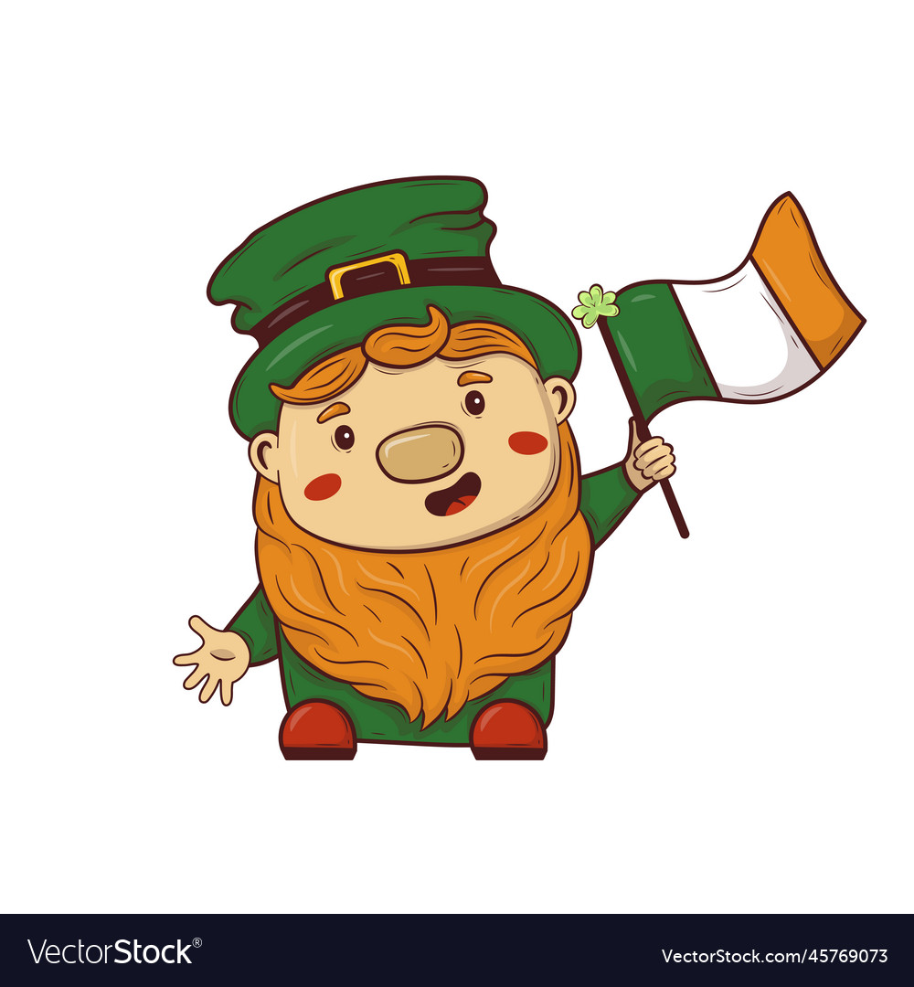 Cartoon doodle saint patrick red-bearded