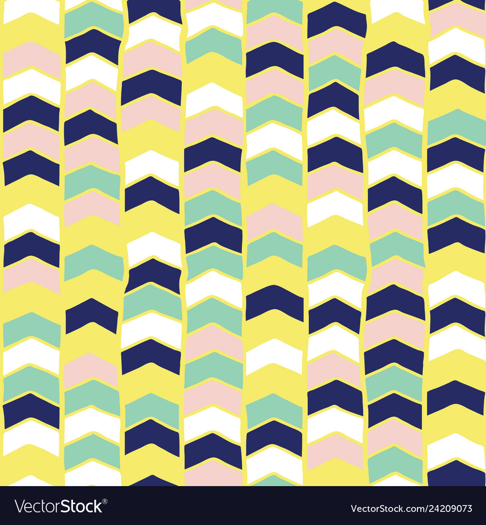 Chevron hand drawn seamless pattern arrows vector image Chevron hand drawn seamless pattern arrows