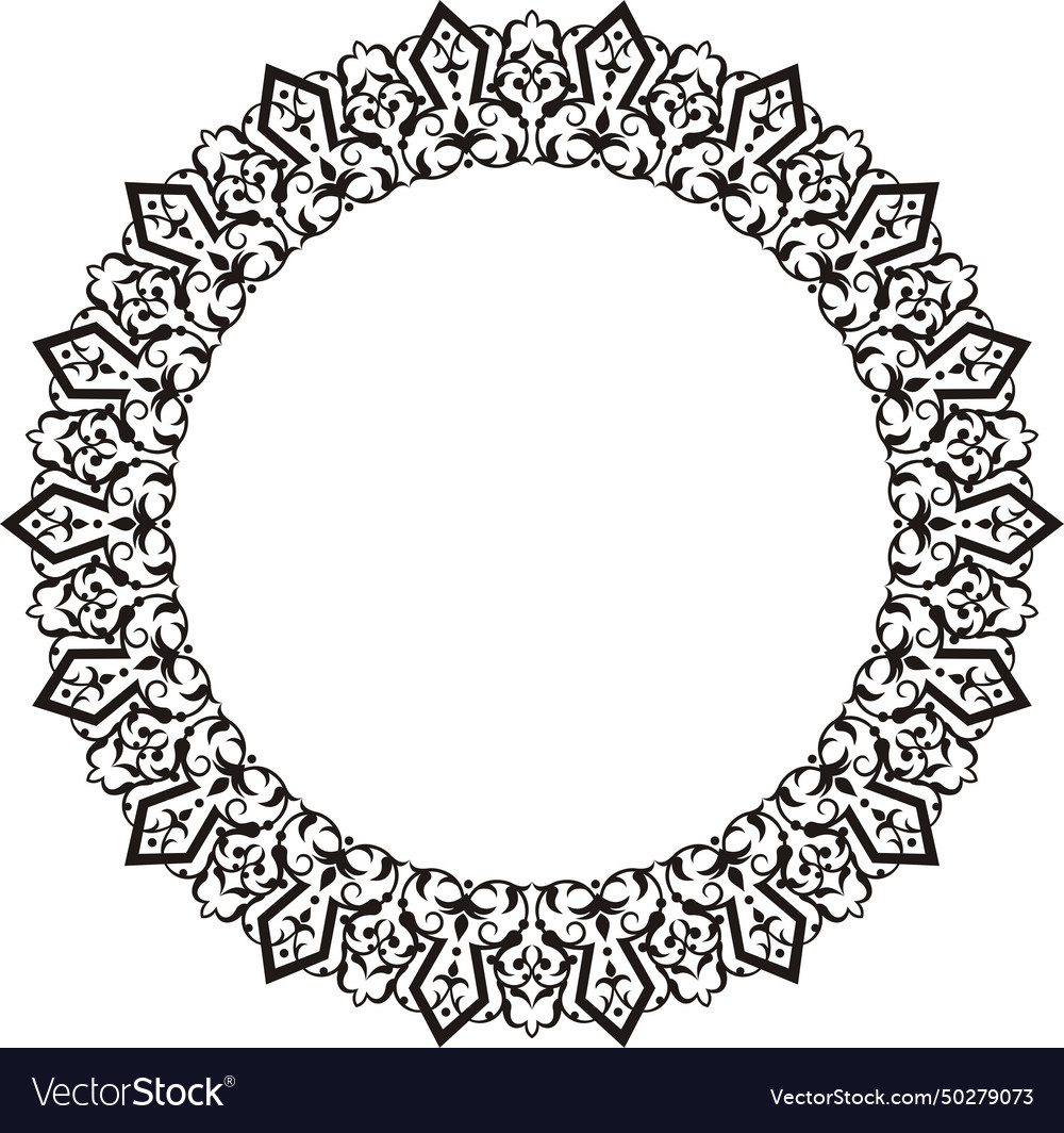 Circular ornament design pattern vector image Circular ornament design pattern