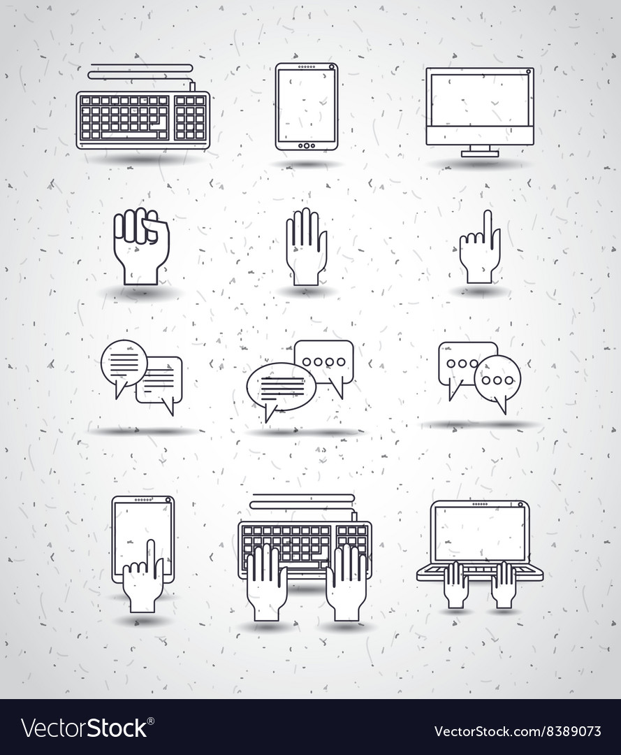 Flat line icon design