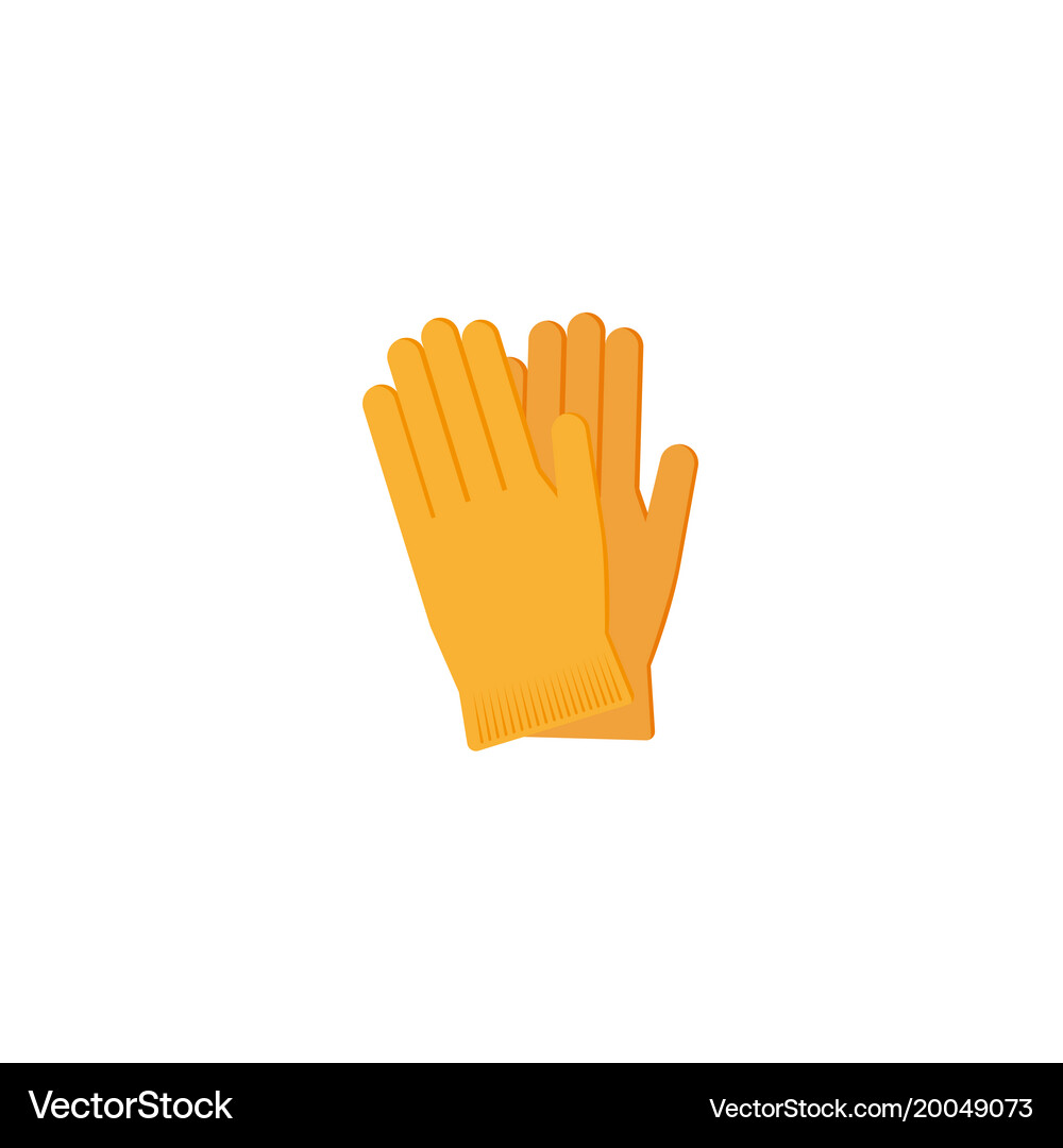 Flat working rubber gloves icon Royalty Free Vector Image