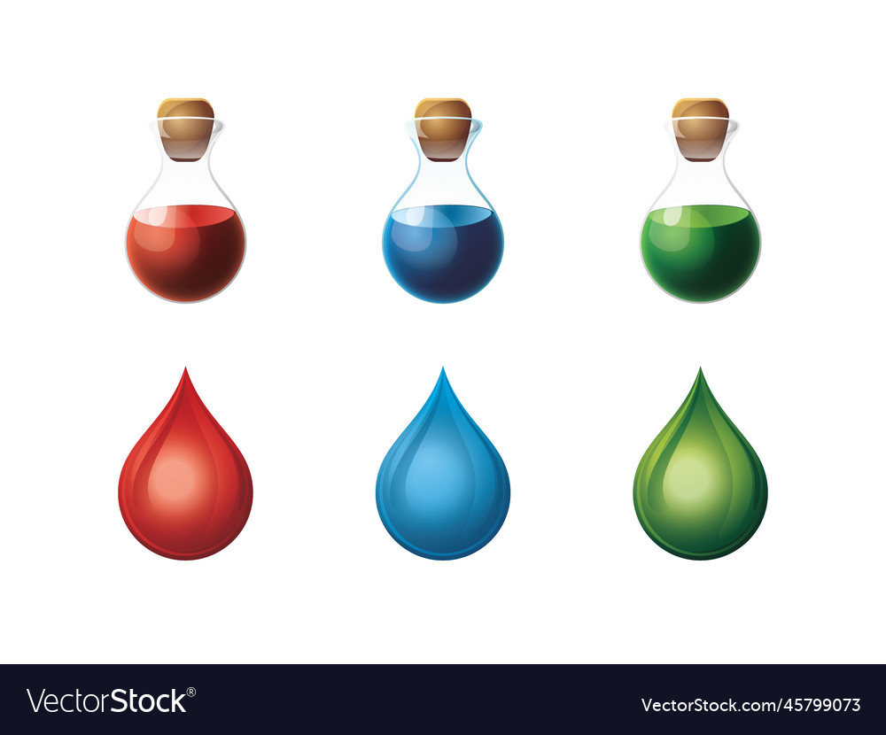 Game ui assets set gaming user interface potions