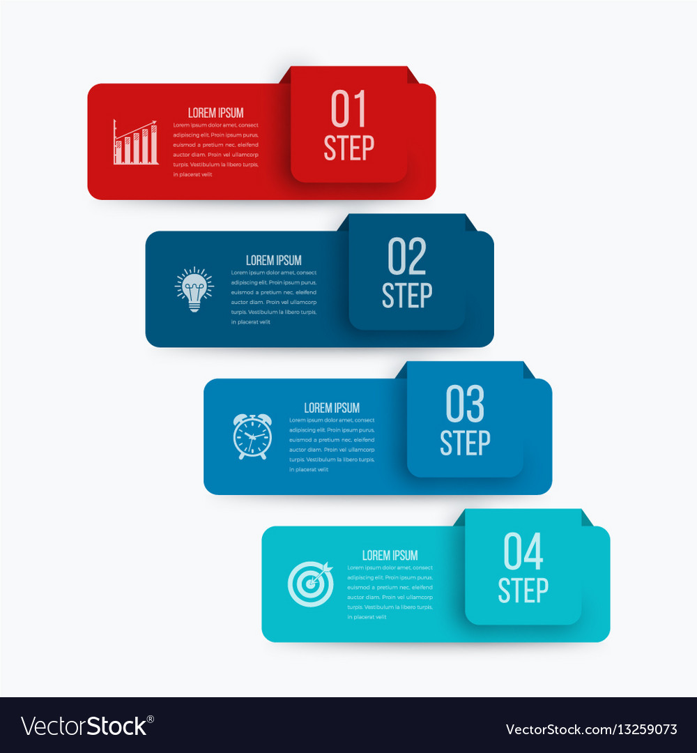 Infographics four options Royalty Free Vector Image