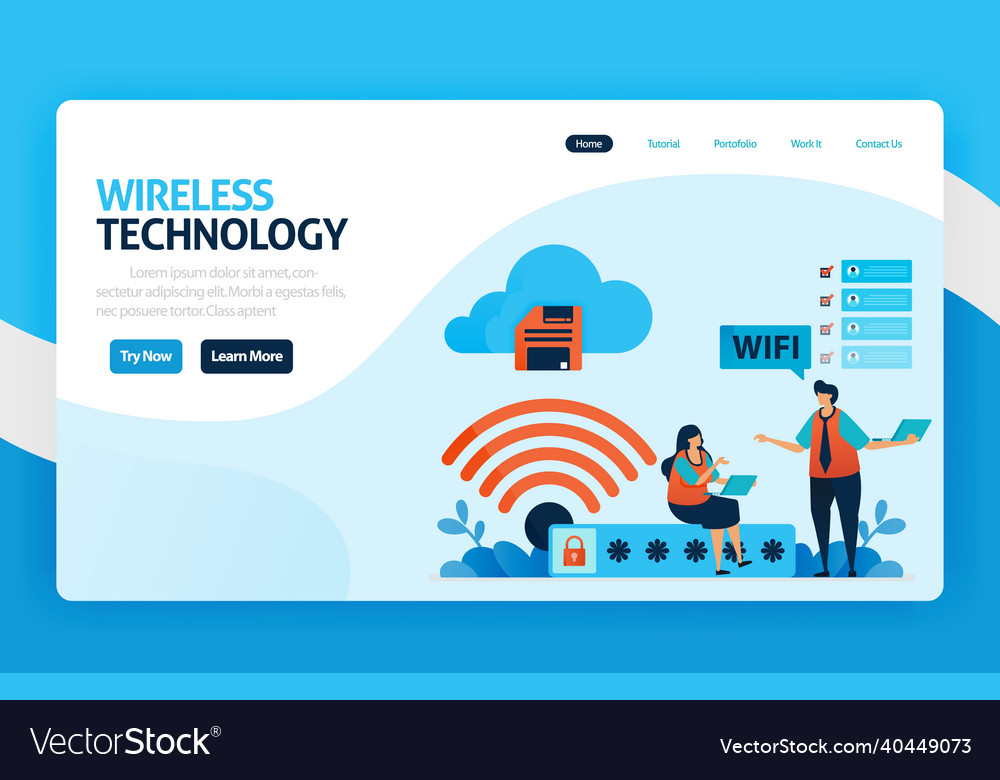 Landing page and website for wifi connection