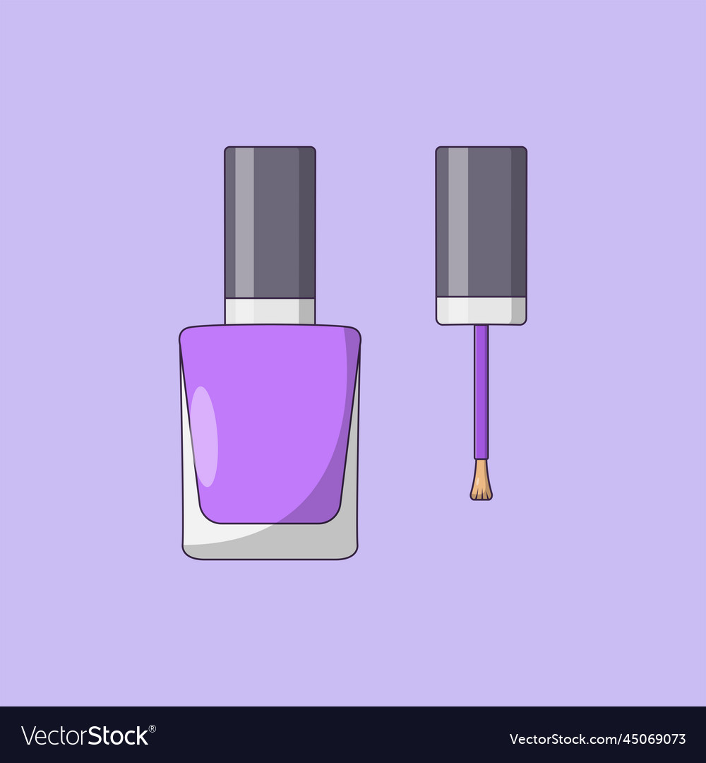 nail-polish-icon-cosmetic-flat-cartoon-style-vector-image