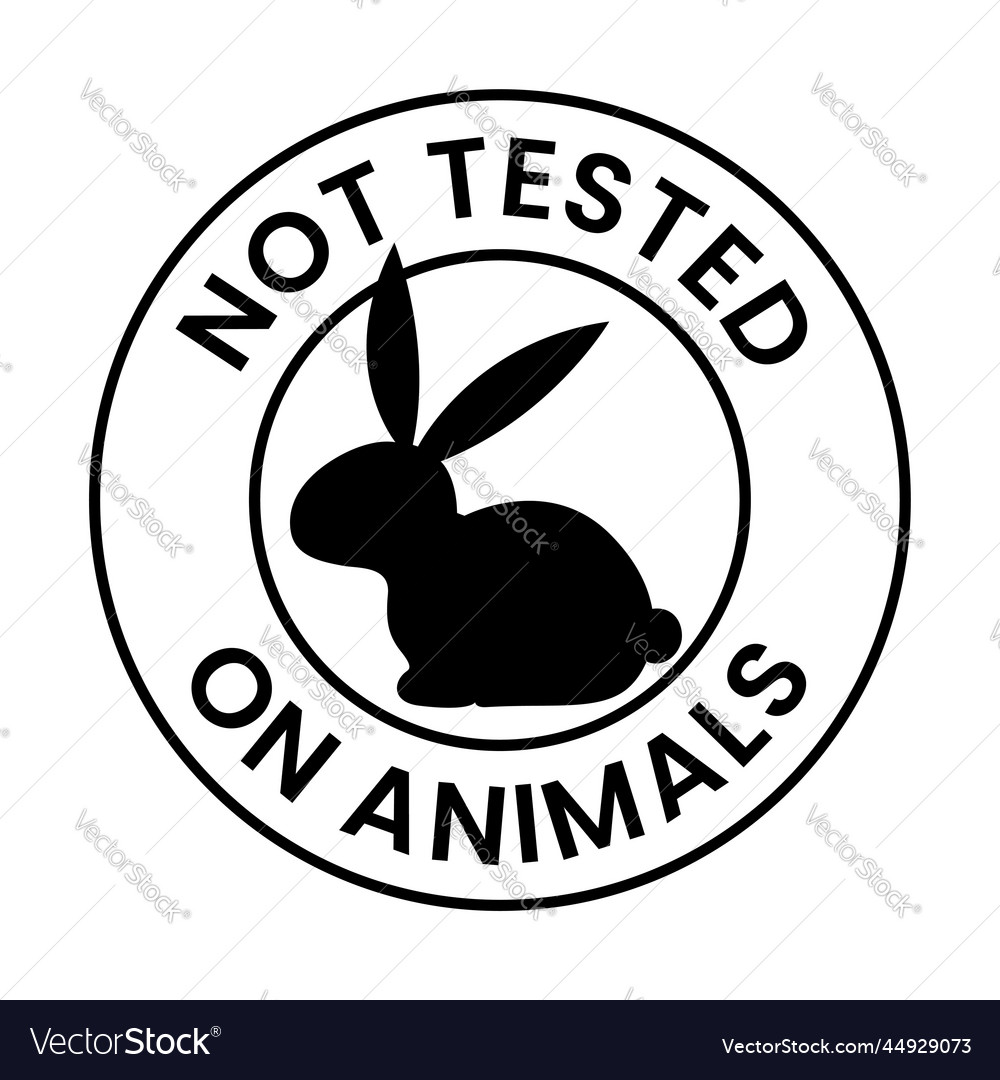 Not tested on animals 1 Royalty Free Vector Image Not tested on animals 1 Royalty Free Vector Image