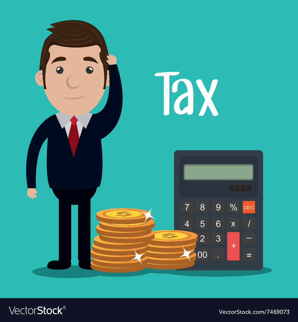 Pay taxes graphic Royalty Free Vector Image - VectorStock