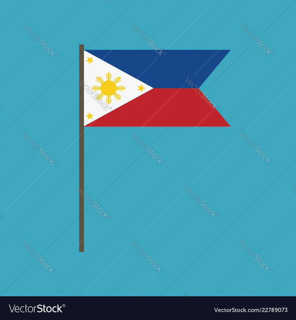 Philippines flag icon in flat design