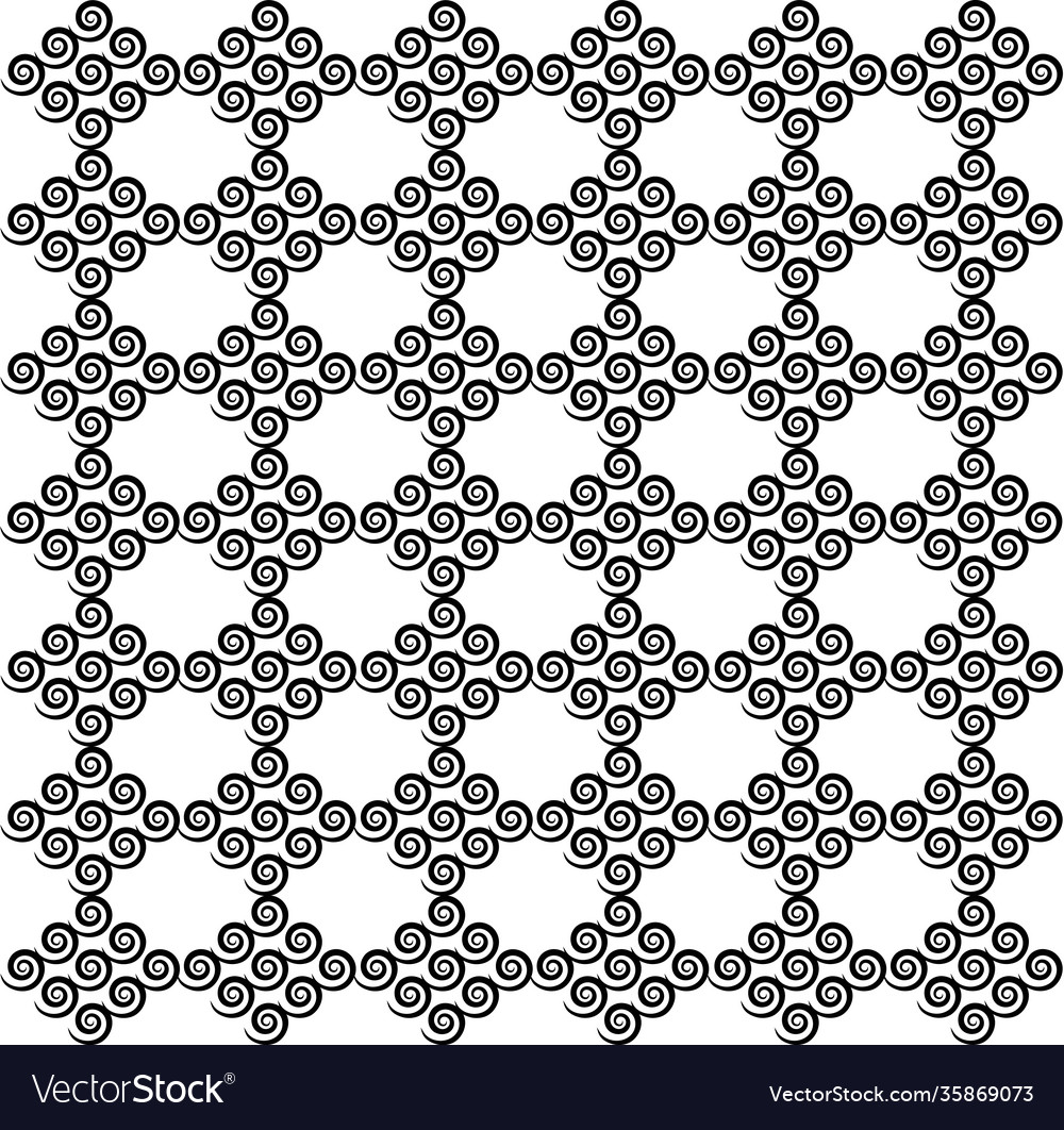 Round swirl pattern seamless background vector image Round swirl pattern seamless background
