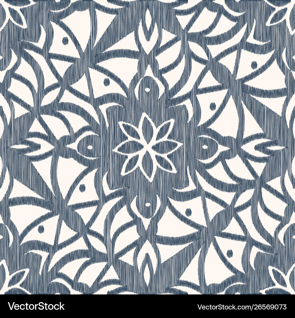 Seamless ikat pattern Royalty Free Vector Image