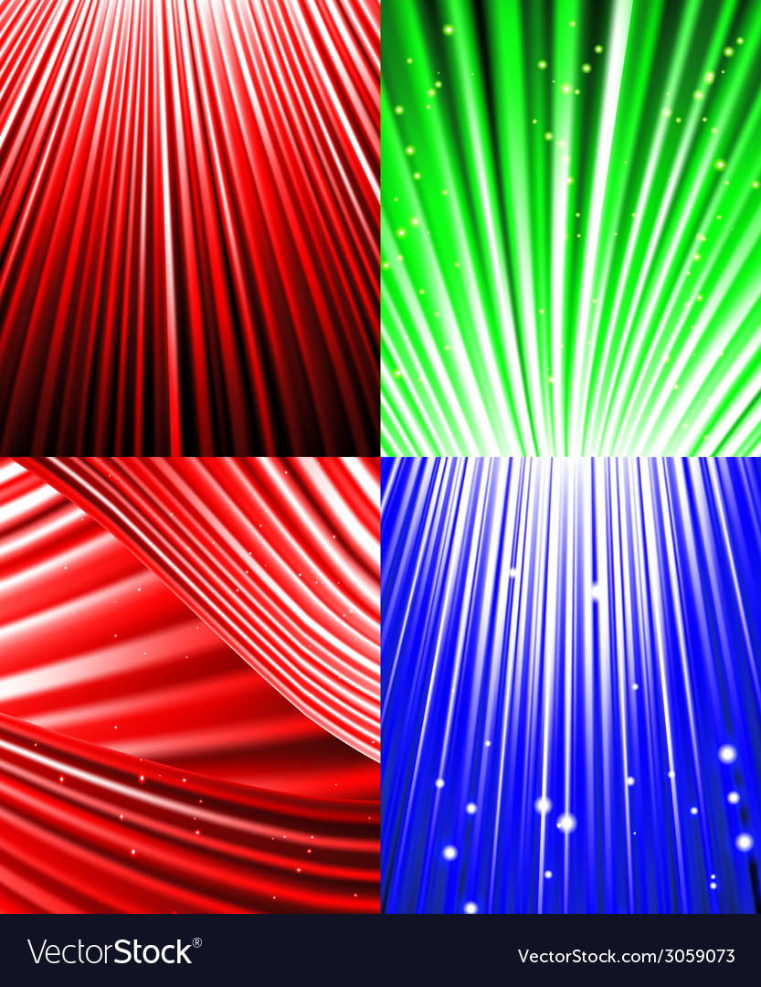 Set of background colourful luminous rays