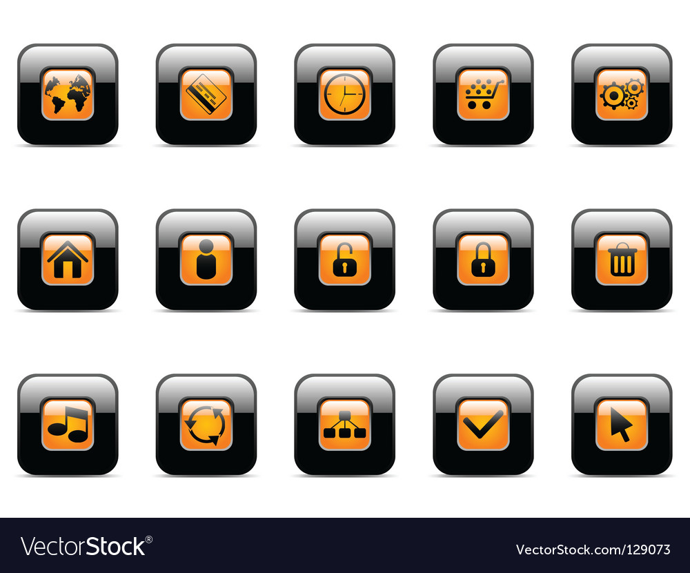 Set of web buttons