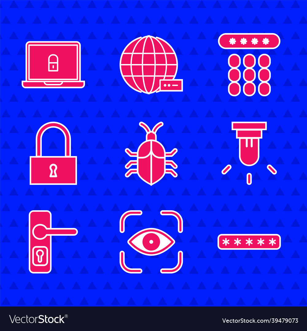 Set system bug concept eye scan password
