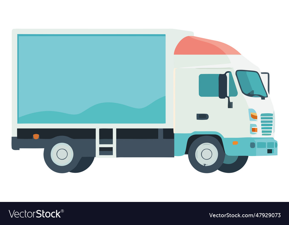 Truck driver delivering cargo container