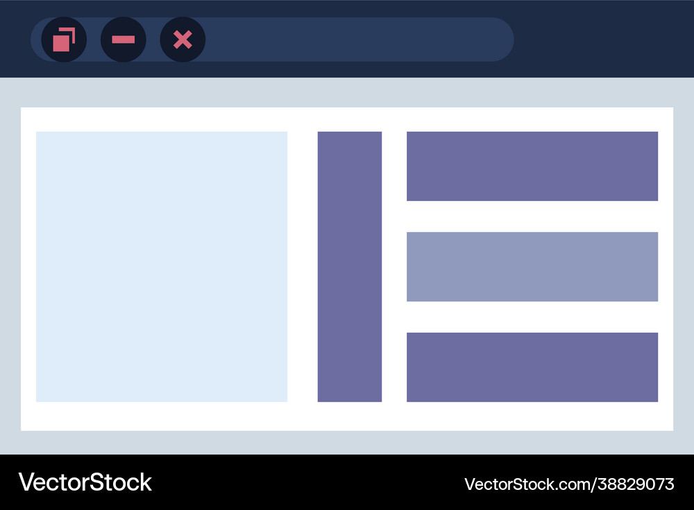 Website template design Royalty Free Vector Image