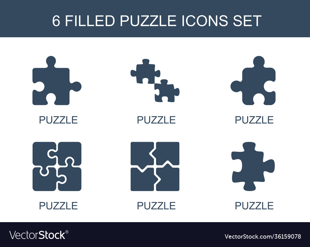 6 puzzle icons