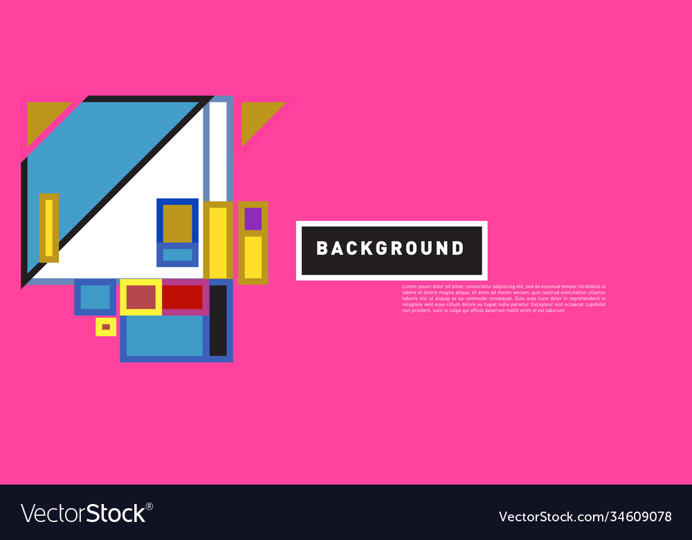 Abstract colorful rectangle background for banner vector image Abstract colorful rectangle background for banner