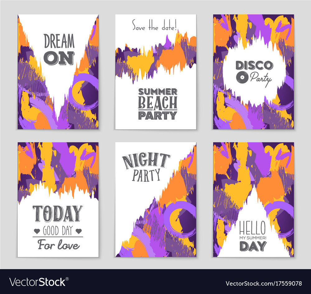 Abstract layout background set for art