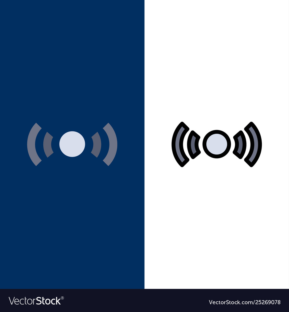Basic essential signal ui ux icons flat and line