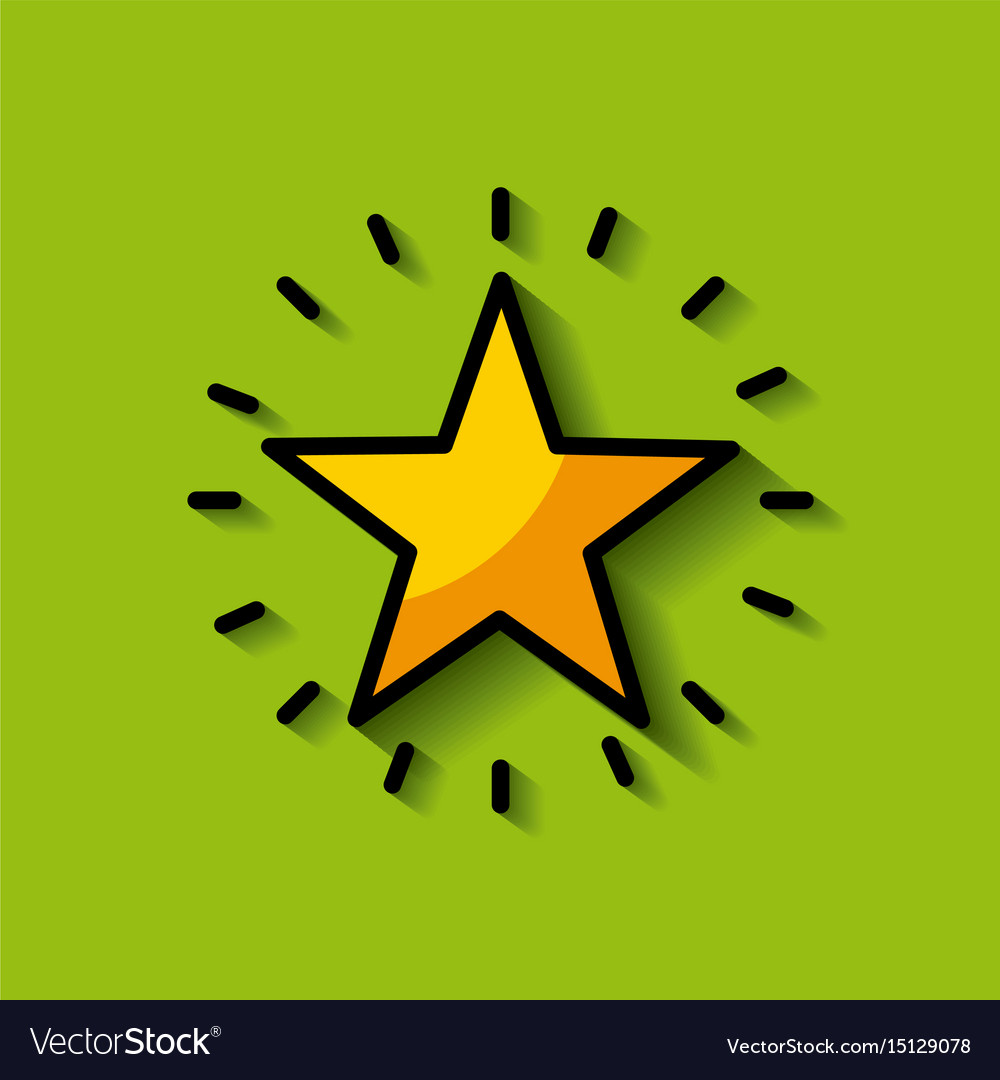 Bright cartoon star image Royalty Free Vector Image