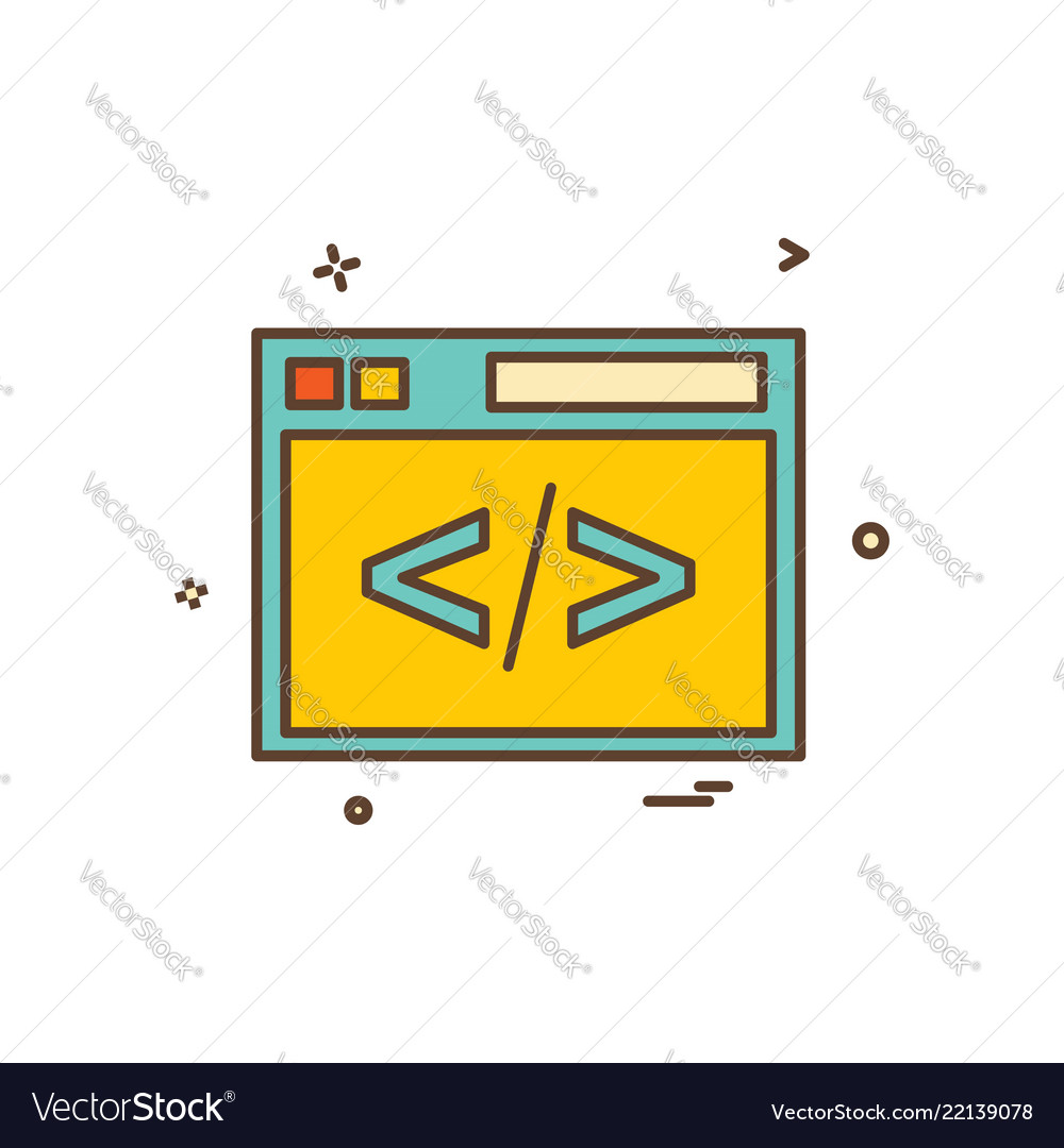 Coding icon design vector image Coding icon design