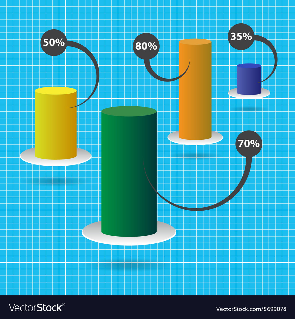 Color column chart with text and background grid