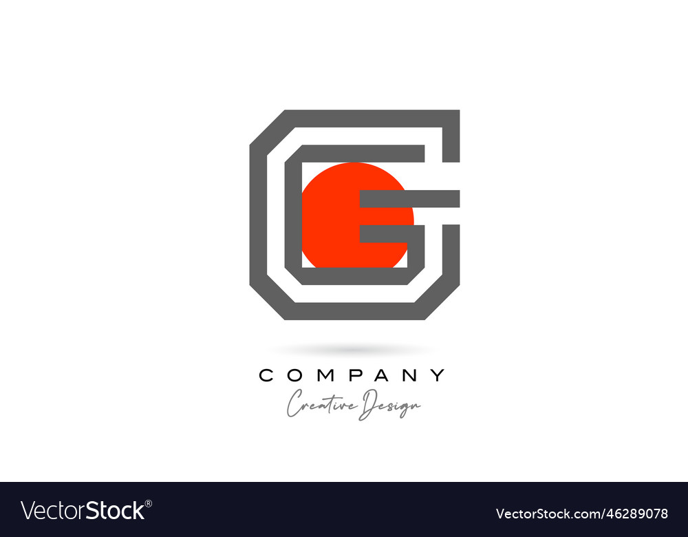 Grey line g alphabet letter logo icon design