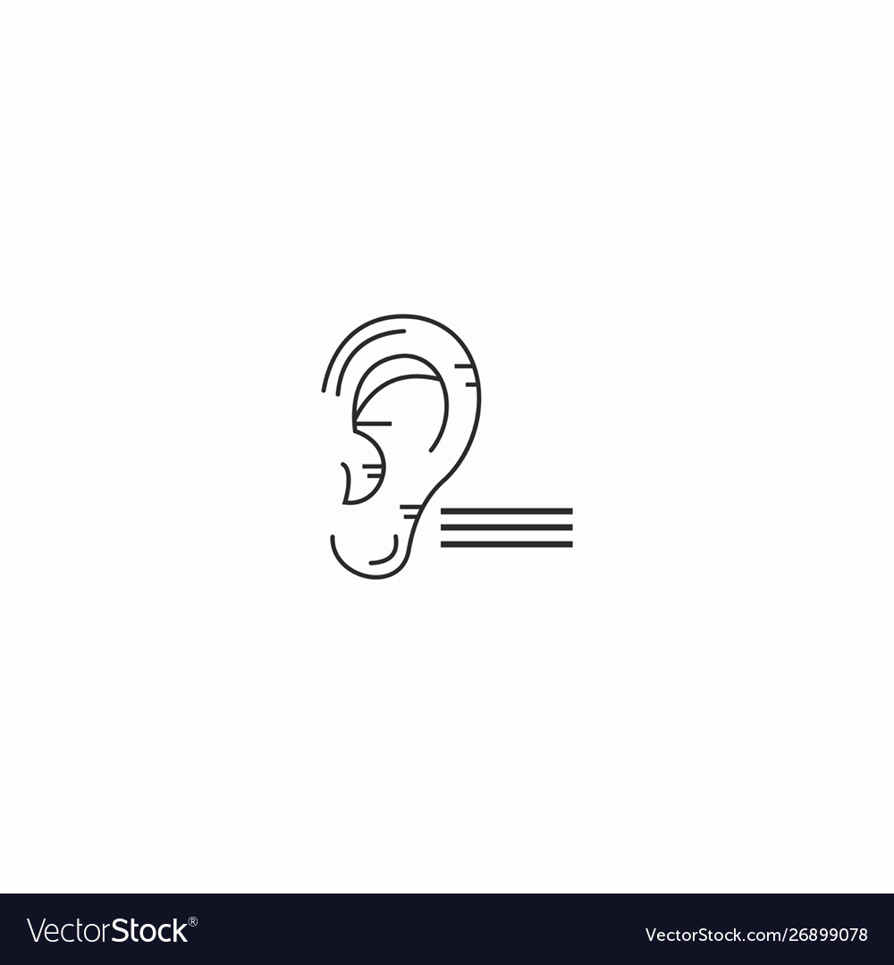 Hearing logo template icon design