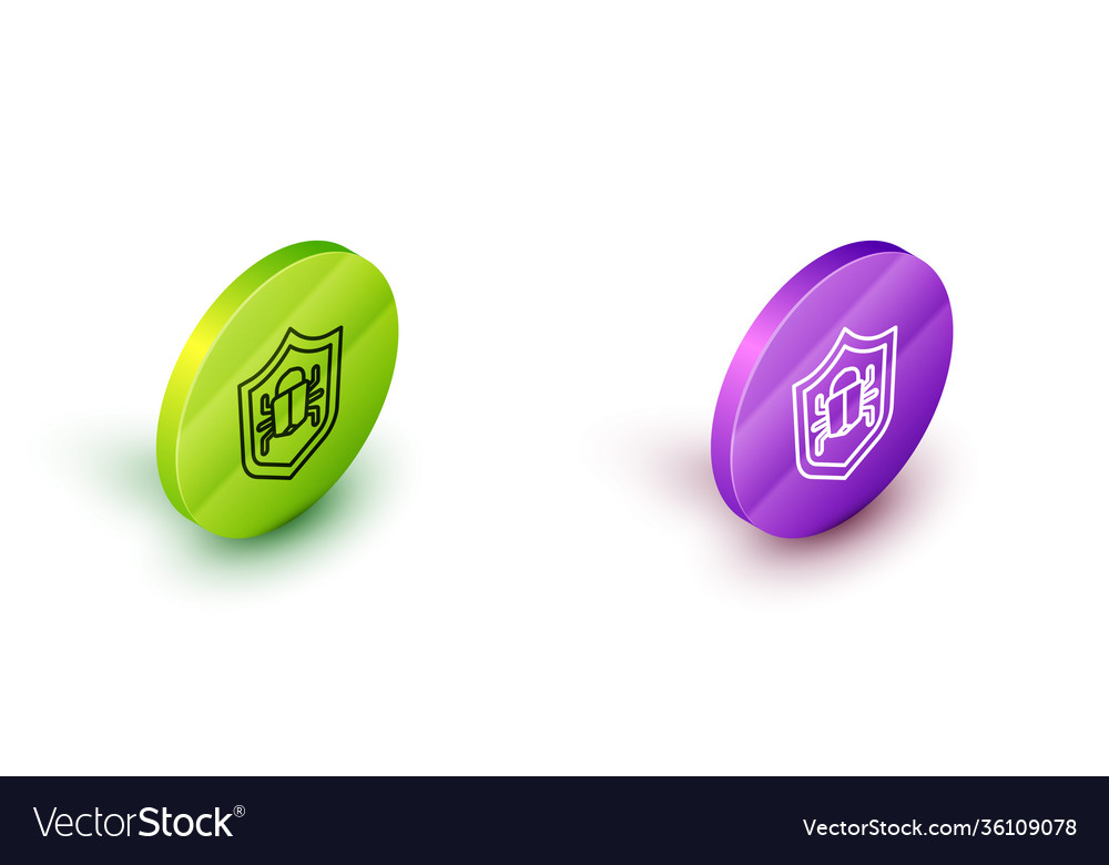 Isometric line system bug concept icon isolated vector image Isometric line system bug concept icon isolated