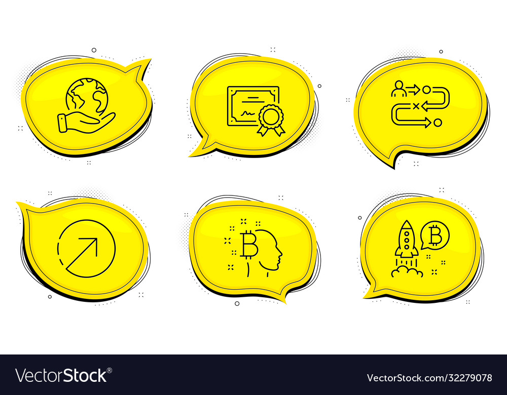 Journey path bitcoin project and think vector image Journey path bitcoin project and think