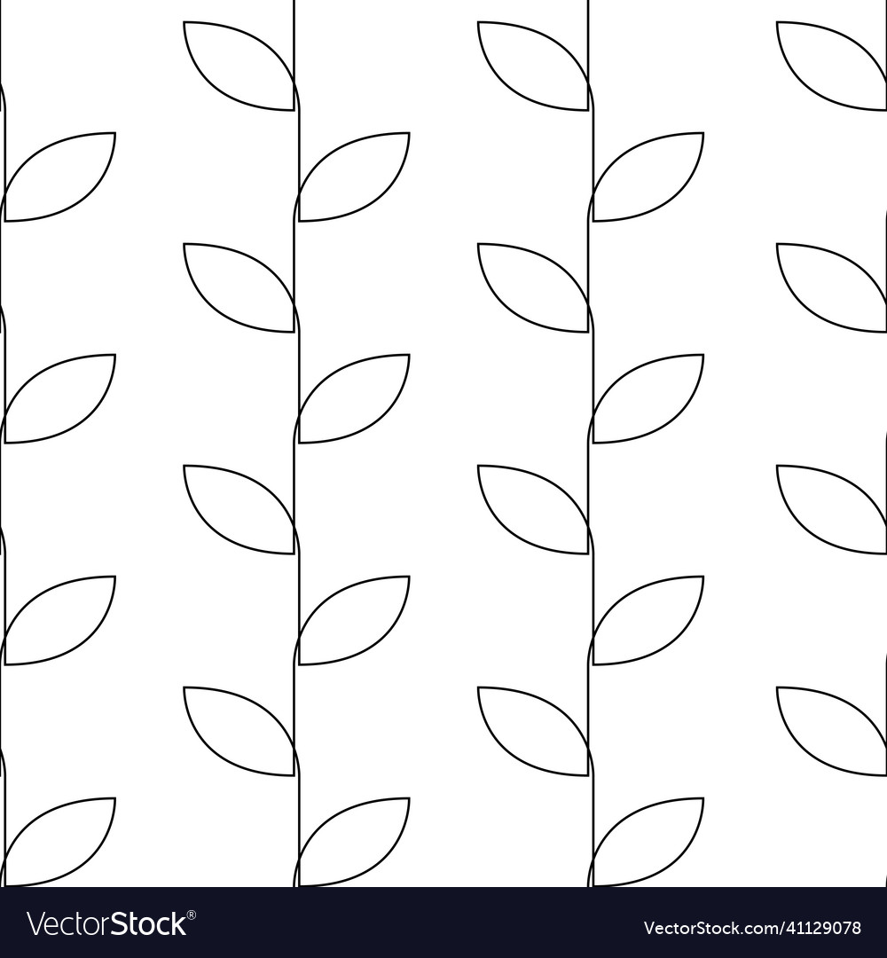 Linear leaves seamless pattern spring surface