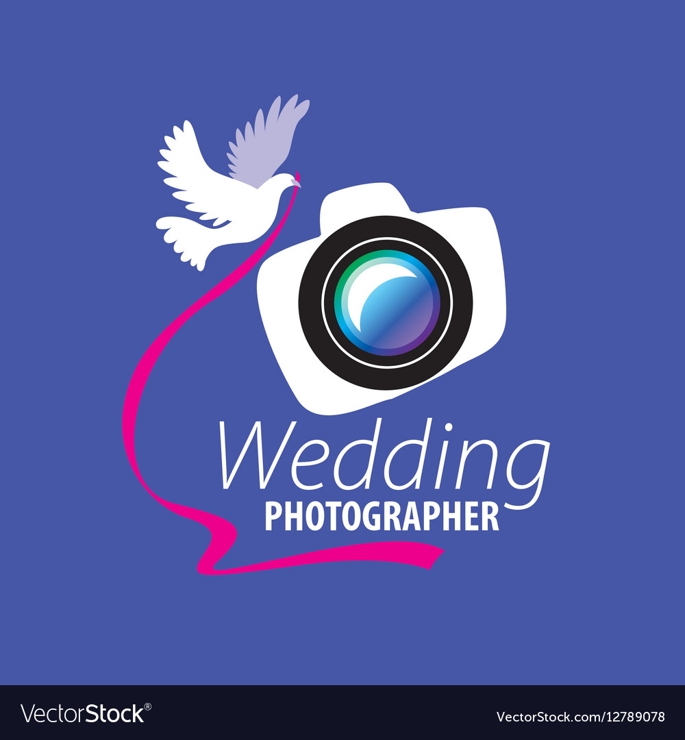 Logo wedding photographer Royalty Free Vector Image