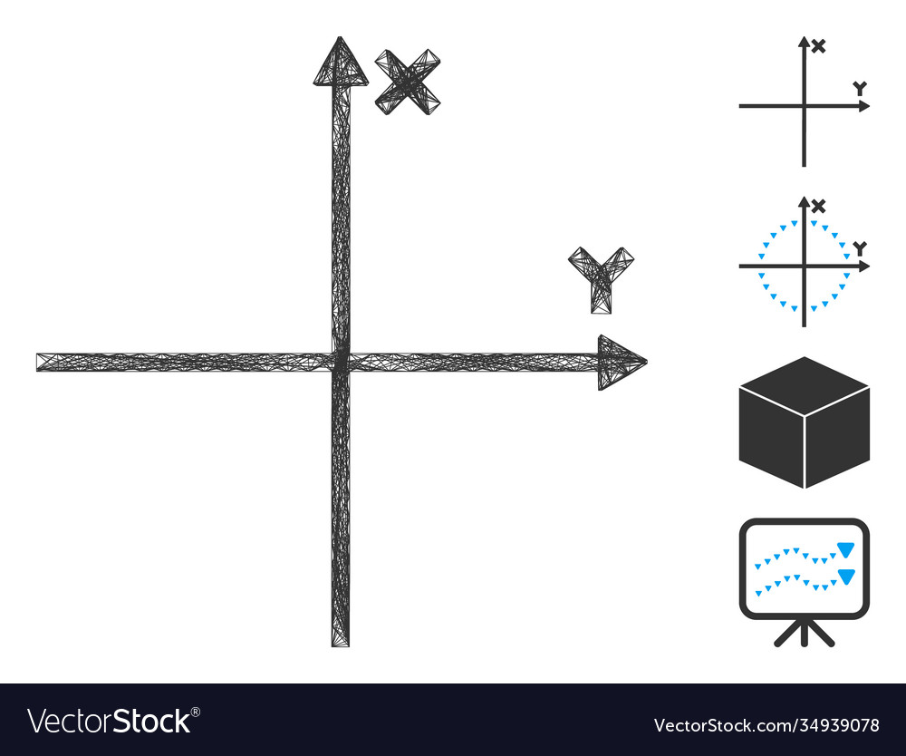 Net cartesian axes mesh