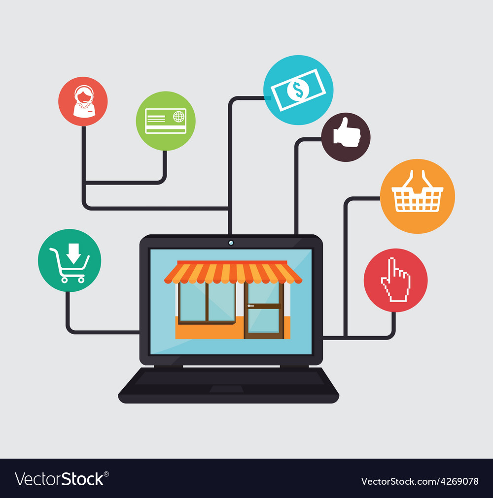 Online payments design Royalty Free Vector Image