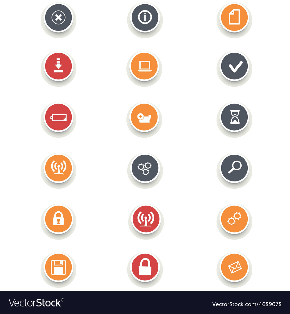 Round of computer icons