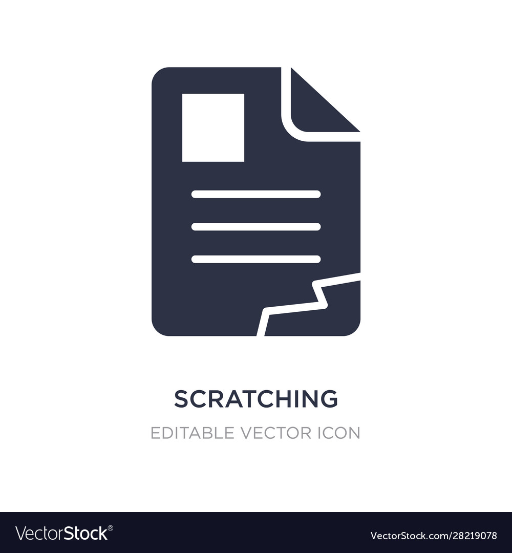Scratching icon on white background simple vector image Scratching icon on white background simple